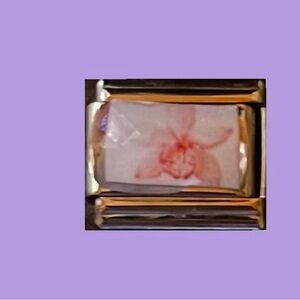 Pink Lilly Italian charm link